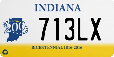 IN license plate 713LX