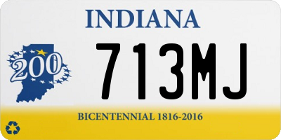 IN license plate 713MJ