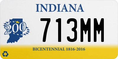 IN license plate 713MM