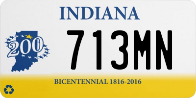 IN license plate 713MN