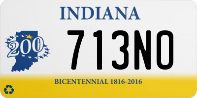 IN license plate 713NO