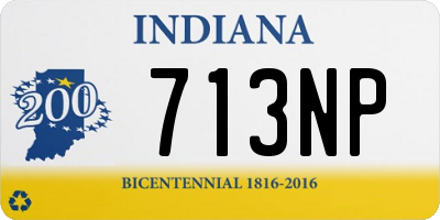 IN license plate 713NP