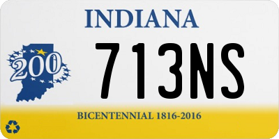 IN license plate 713NS