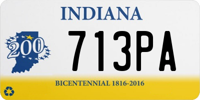 IN license plate 713PA