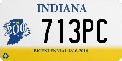 IN license plate 713PC