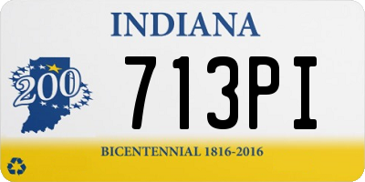 IN license plate 713PI