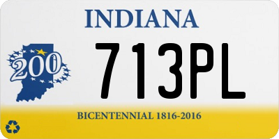 IN license plate 713PL