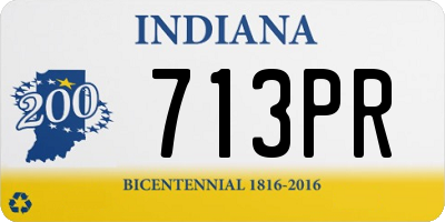 IN license plate 713PR