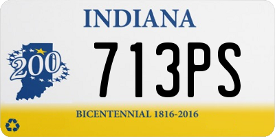 IN license plate 713PS