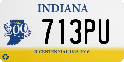 IN license plate 713PU