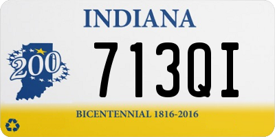 IN license plate 713QI