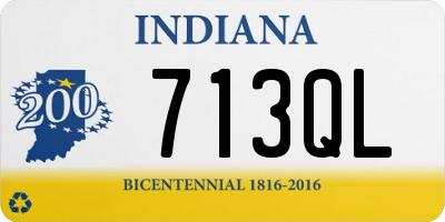 IN license plate 713QL