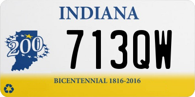 IN license plate 713QW