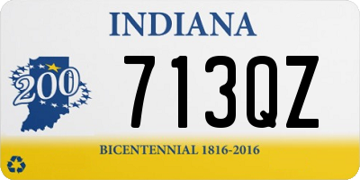 IN license plate 713QZ