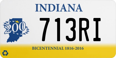 IN license plate 713RI