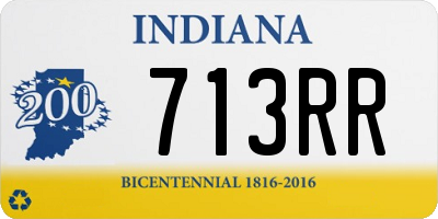 IN license plate 713RR