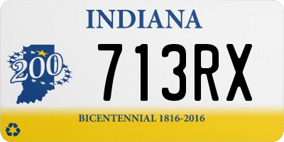 IN license plate 713RX