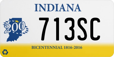 IN license plate 713SC