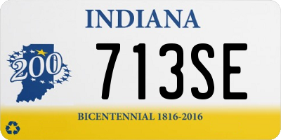 IN license plate 713SE