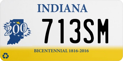 IN license plate 713SM