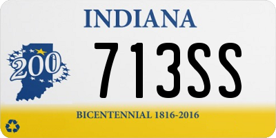 IN license plate 713SS