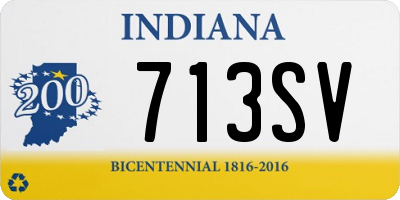 IN license plate 713SV