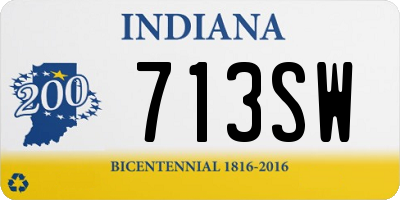 IN license plate 713SW
