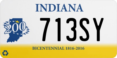 IN license plate 713SY