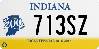 IN license plate 713SZ