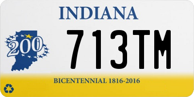 IN license plate 713TM