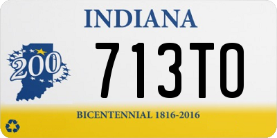 IN license plate 713TO