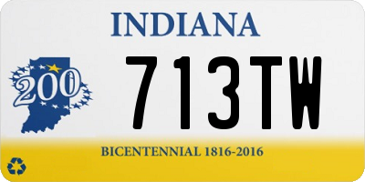 IN license plate 713TW