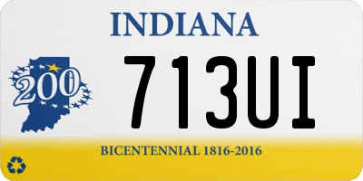 IN license plate 713UI