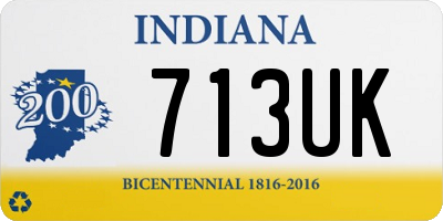 IN license plate 713UK