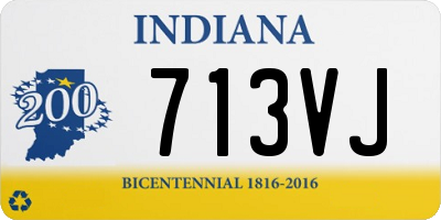 IN license plate 713VJ