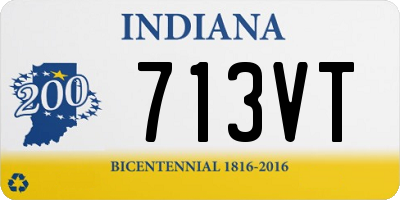 IN license plate 713VT