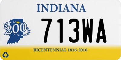 IN license plate 713WA