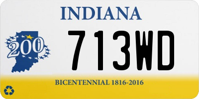 IN license plate 713WD