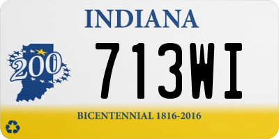IN license plate 713WI