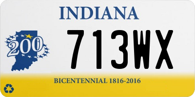 IN license plate 713WX