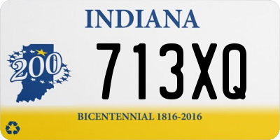 IN license plate 713XQ