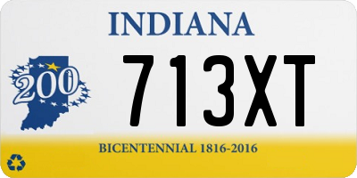 IN license plate 713XT
