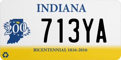 IN license plate 713YA
