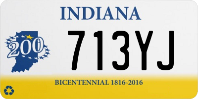 IN license plate 713YJ