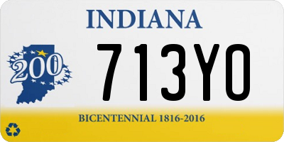 IN license plate 713YO