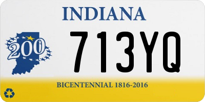 IN license plate 713YQ