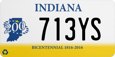 IN license plate 713YS