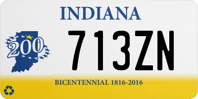 IN license plate 713ZN