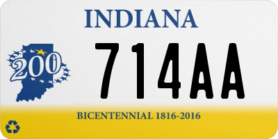 IN license plate 714AA