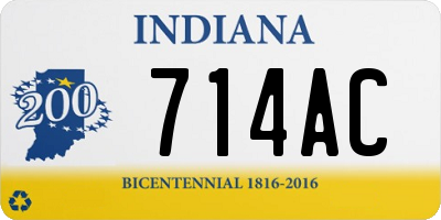 IN license plate 714AC